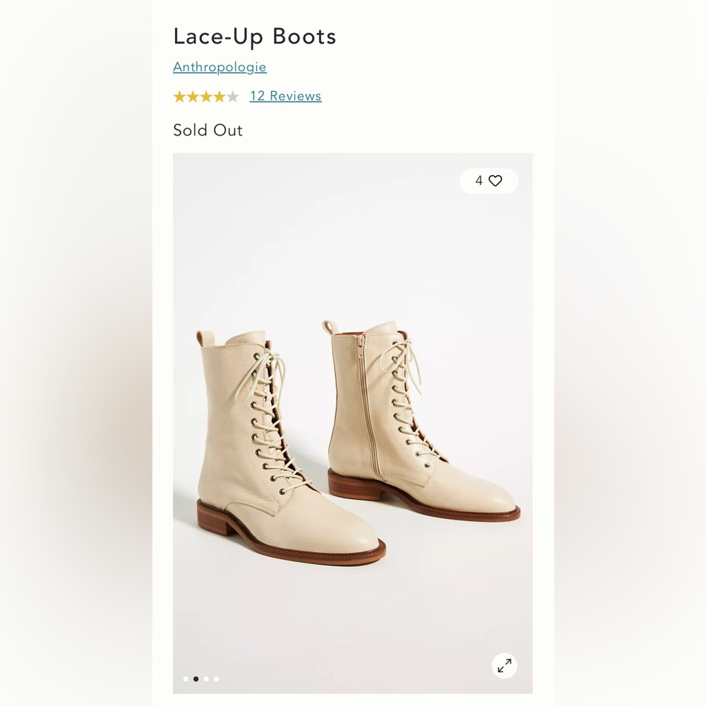 Women's Anthropologie Tan Lace-Up Boots